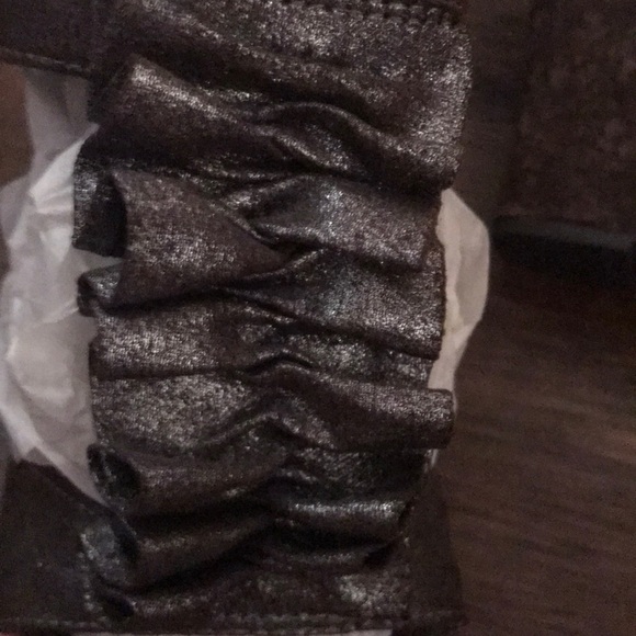 SteveMadden Wedges Leather/Cork Gray Metallic Sz 8 - Picture 4 of 8